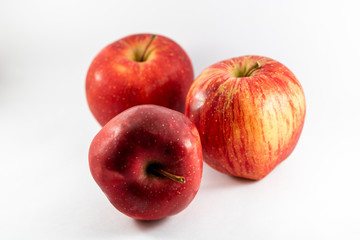 red apples isolated on white background