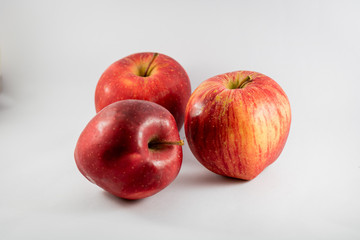 red apples isolated on white background