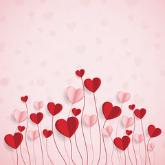 Plakat Happy valentine day. with creative love composition of the hearts. Vector illustration