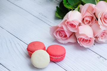 Beautiful bouquet of soft pink roses