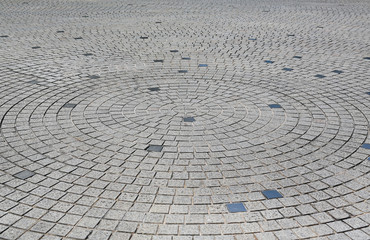 Pattern of stone path of walkway