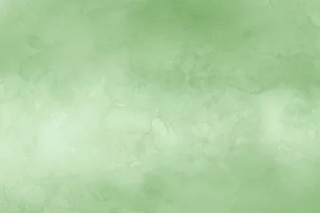 Selbstklebende Fototapeten Ombre Green ink and watercolor textures on white paper background. Paint leaks and ombre effects. Hand painted abstract image.  © artistmef