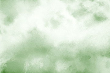Green ink and watercolor textures on white paper background. Paint leaks and ombre effects. Hand painted abstract image. © artistmef