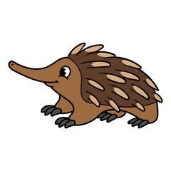 Cartoon Echidna Illustration