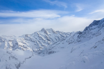 Obraz premium Winter and Snow in Jungrau, Switzerland