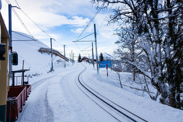 Winter and Snow in Jungrau, Switzerland