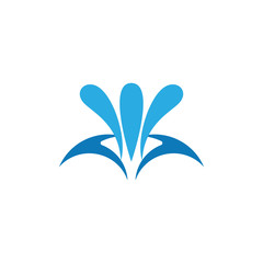 simple water splash logo vector