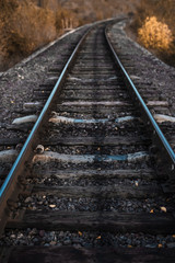 Obraz premium Landscape of railway track in autumn season.