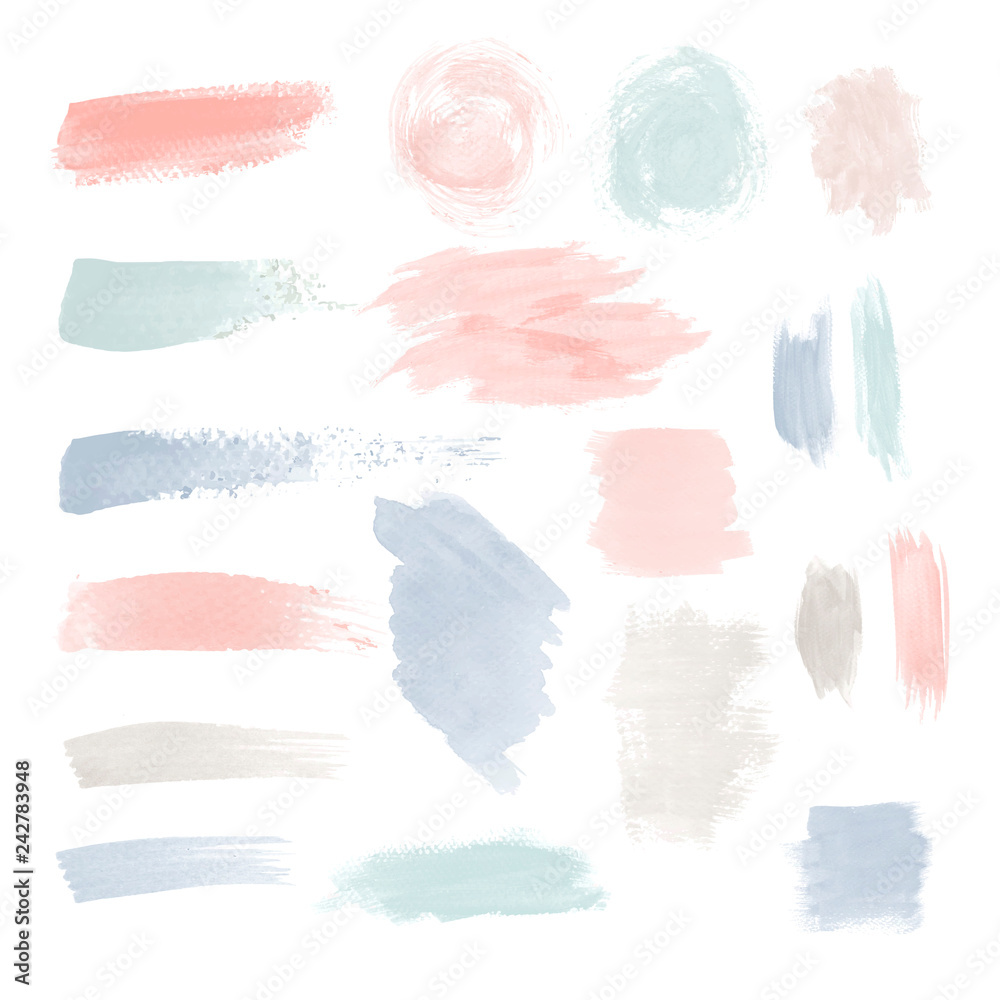 Canvas Prints colorful brushstroke design vector set