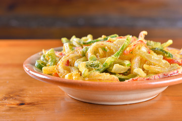 Verduras fritas y rebozadas en harina o tempura 