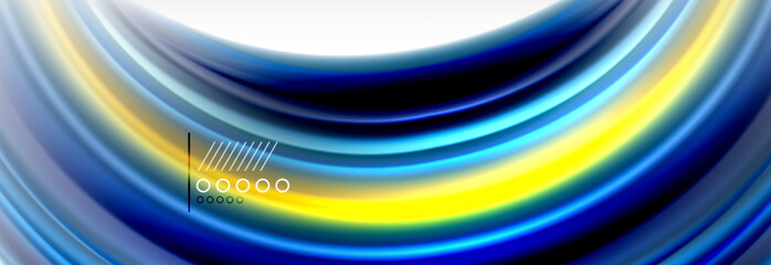 Smooth liquid blur wave background, color flow concept, illustration