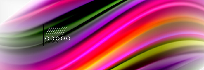 Smooth liquid blur wave background, color flow concept, illustration