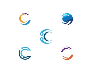 Fototapeta na wymiar C Letter technology Logo Template