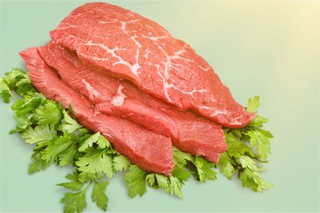 beef steak on white. Isolated