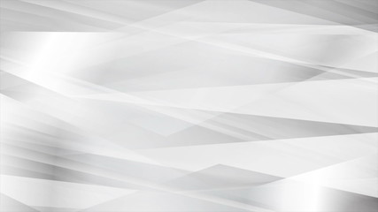 White grey glossy stripes abstract tech background