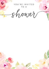 Printable Shower Invitation Template. Bridal Shower, Baby Shower Invitation