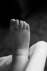 bare baby foot