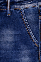 Fototapeta premium Dżinsowa. Niebieskie dżinsy.