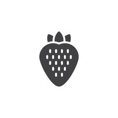 Strawberry vector icon. filled flat sign for mobile concept and web design. Sweet berry strawberry simple solid icon. Symbol, logo illustration. Pixel perfect vector graphics