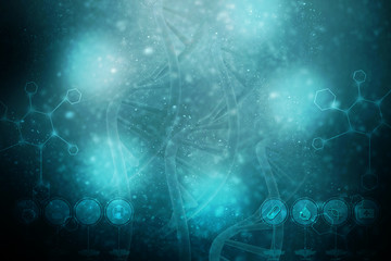 Naklejka na ściany i meble 3d render of dna structure, abstract background