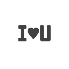 I love you vector icon. filled flat sign for mobile concept and web design. i heart you sign simple solid icon. Love and valentine day symbol, logo illustration. Pixel perfect vector graphics