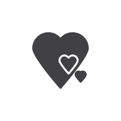 Abstract hearts vector icon. filled flat sign for mobile concept and web design. Love hearts simple solid icon. Valentine's Day symbol, logo illustration. Pixel perfect vector graphics