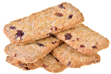 Appetizing chip cookies close-up isolated
