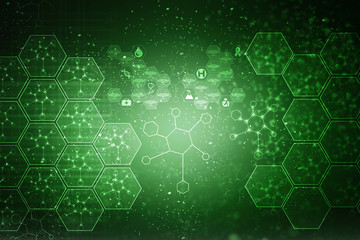 2D illustration medical structure background