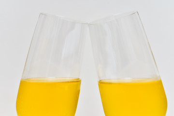 champagne glass with clear background