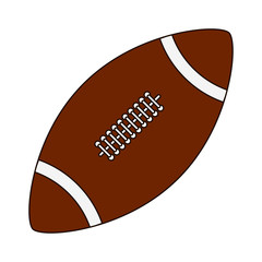 Creative vector icon design with american football ball isolated on white.
