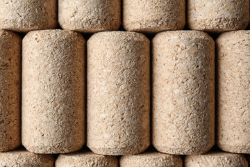 Many bottle corks, closeup