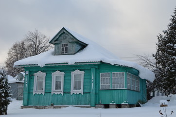 Russian village in winter