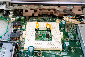 figurine maintenance team model repair main board computer