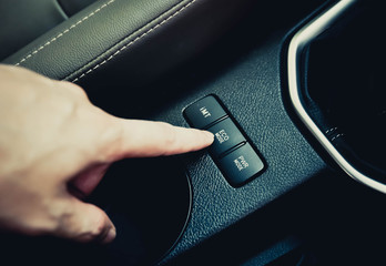 Eco mode car for push Energy saving fuel reduce global warming Reduce pollution green concept