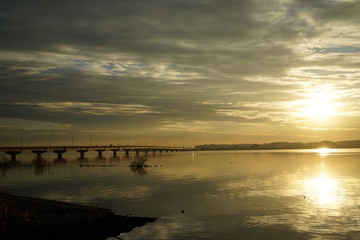 霞ヶ浦の夕景