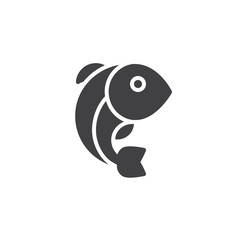 Chinese fish vector icon. filled flat sign for mobile concept and web design. Koi Carp Fish simple solid icon. Symbol, logo illustration. Pixel perfect vector graphics
