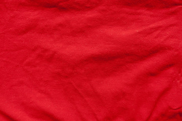 Red fabric background. Red texture.