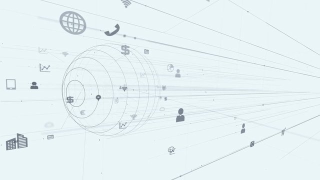 Communication network concept.