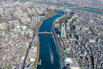 隅田川空撮
