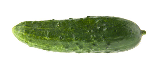 green cucumbers isolated on white background