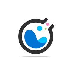 Fototapeta premium Beaker Tube Flar Color Icon Log