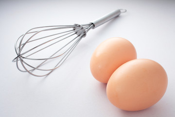 eggs and whisk