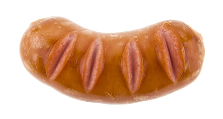 fried sausages isolated on white background