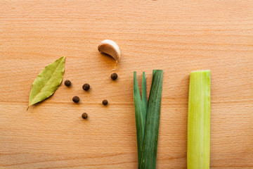 Fresh vegetables top view