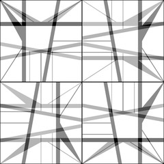 Abstract geometric monochrome squares pattern. Vector illustration