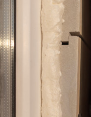 Foam on the window as a background