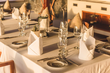 dinner talbe setting ,romantic dinner sunset time
