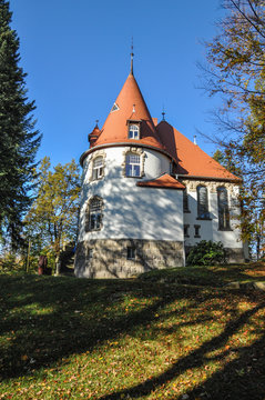 Gerhart Hauptmann's Villa in the Giant Mountains, Karkonosze, Jelenia Góra, Jagniatkow, Lower Silesia, Poland, Autumn