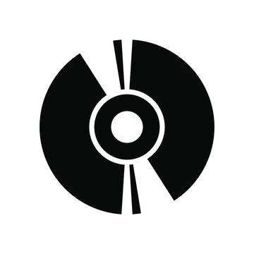 Cd icon, dvd vinil vector icon