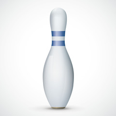 Bowling Blue Pin White Background